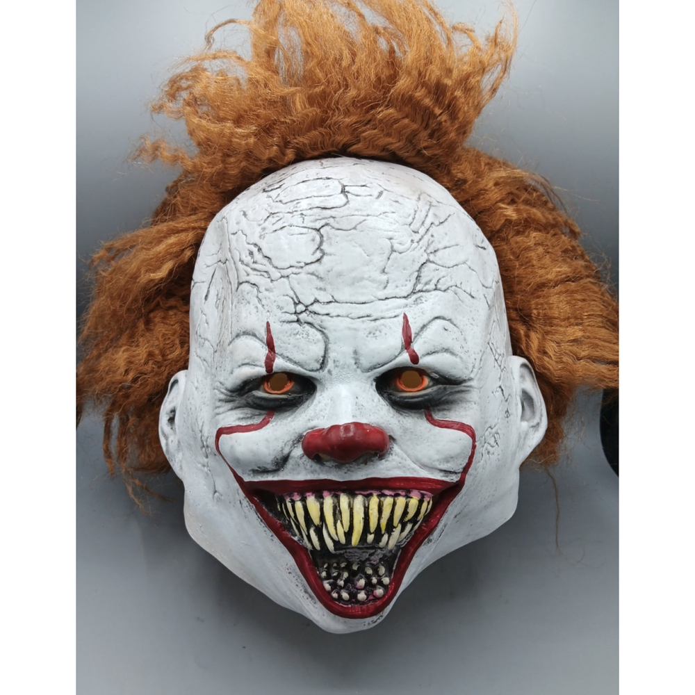 Pennywise Latex Mask Creepy Clown Halloween Costume Stephen King IT Chapter 2